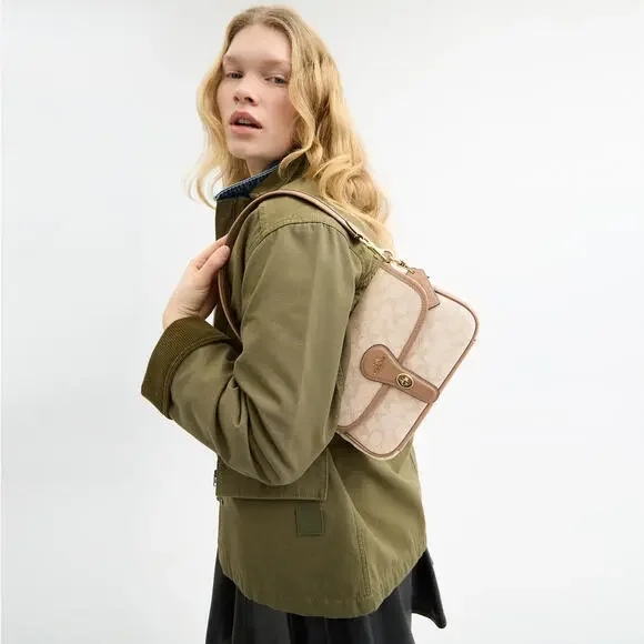 Hadley Shoulder Bag With Signature Canvas - Picture 5 of 9